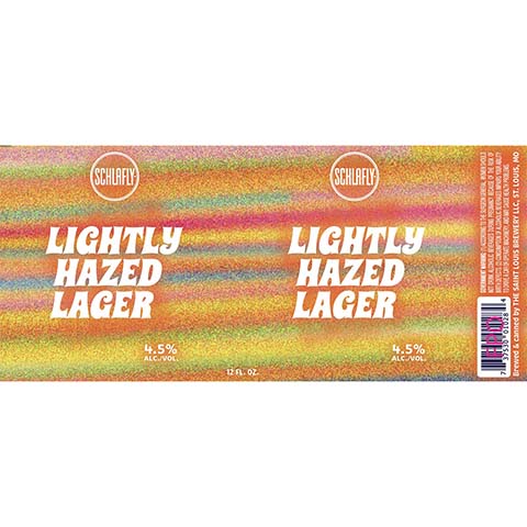 Schlafly Lightly Hazed Lager by The Saint Louis Brewery LLC., beer label