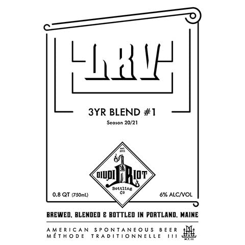 Liquid Riot LRV 3yr Blend by Liquid Riot Bottling Co., beer label
