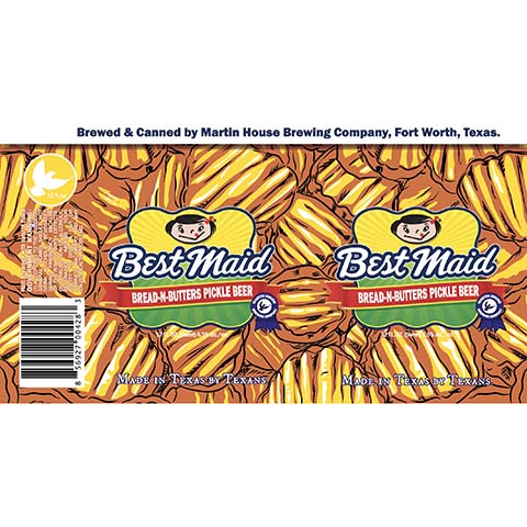Martin House Best Maid Bread-N-Butter Pickle Beer by Martin House Brewing Company, beer label