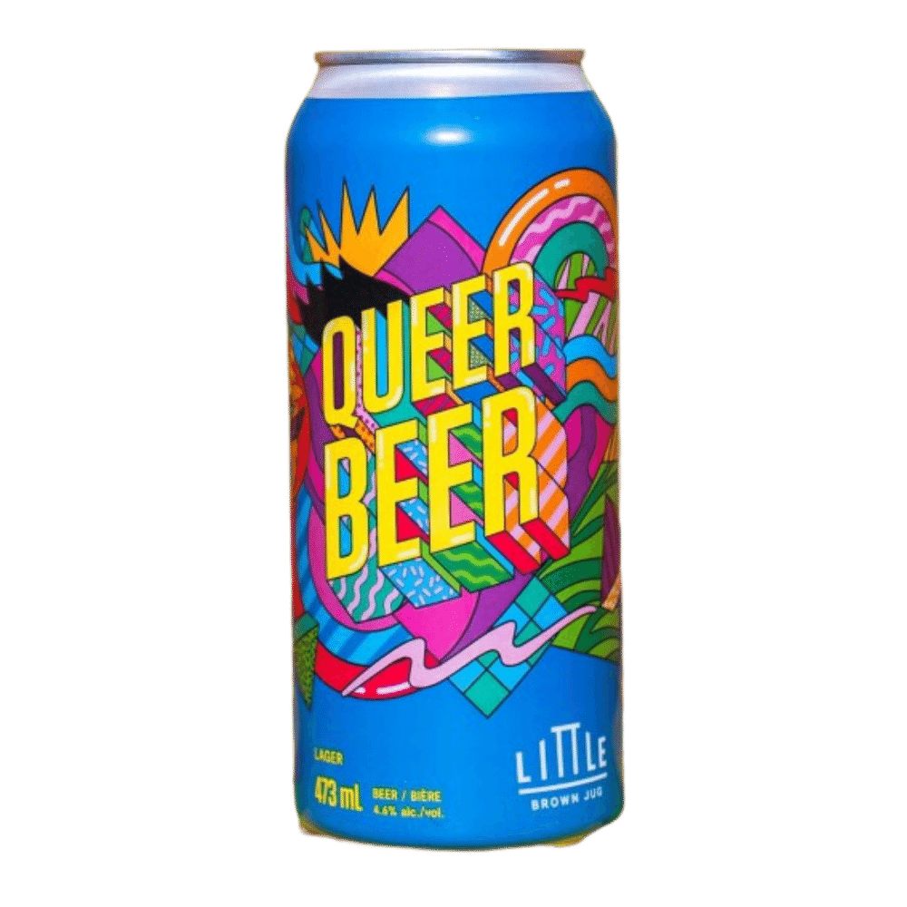 Queer Beer Fruit Lager by Little Brown Jug Brewing, beer label