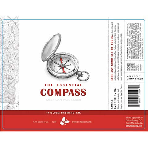 Trillium The Essential Compass Pale Lager by Trillium Brewing, beer label
