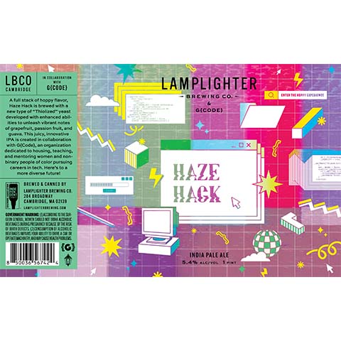Lamplighter Haze Hack IPA by Lamplighter Brewing Co., beer label