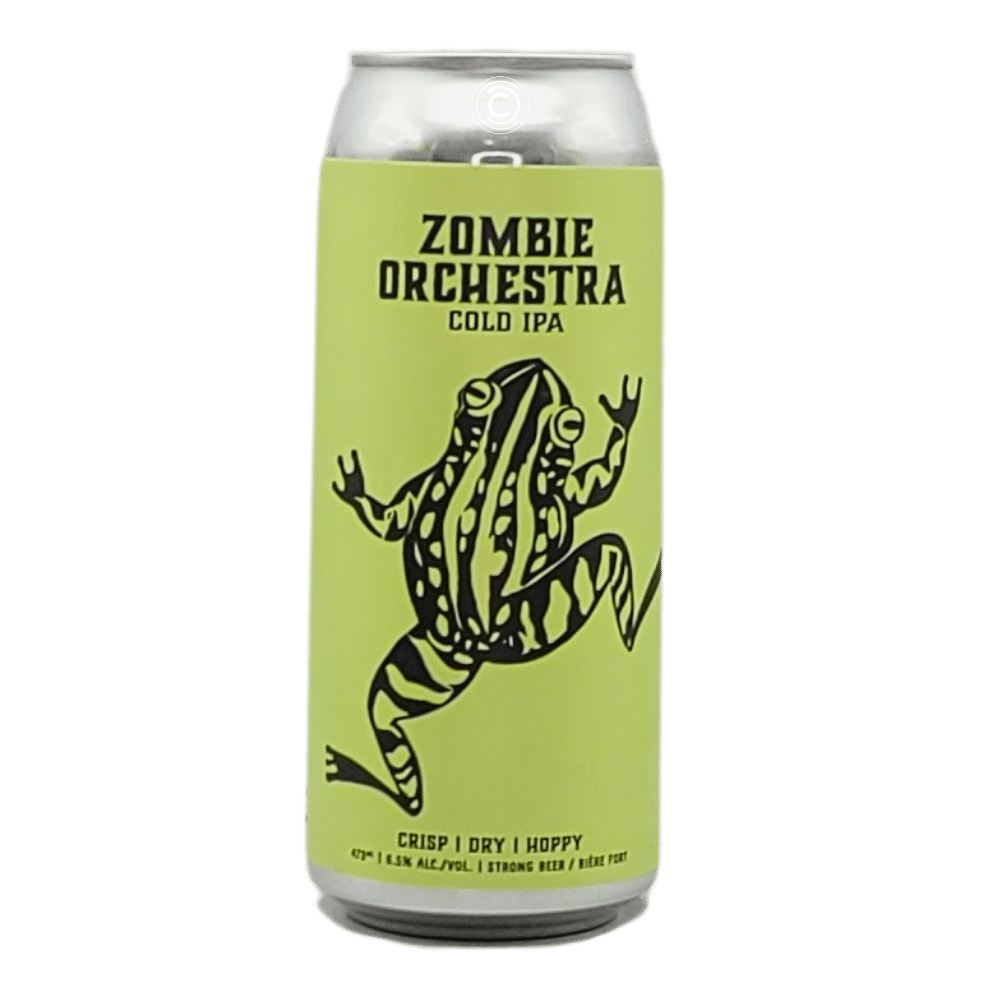 Zombie Orchestra Cold IPA by Strange Fellows Brewing, beer label