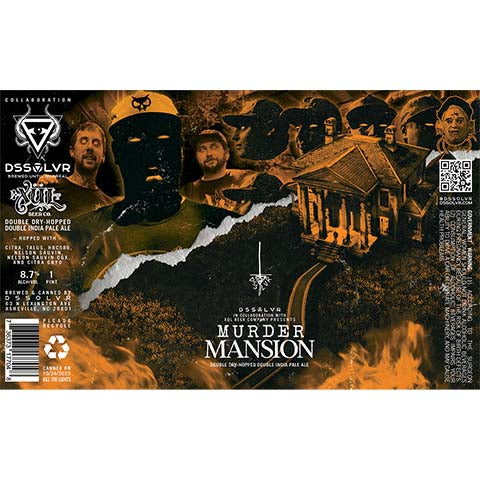 DSSOLVR Murder Mansion DIPA by DSSOLVR, beer label