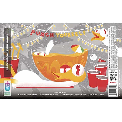 Oozlefinch Punch Yourself Arnold Palmer Sour Ale by Oozlefinch Beers & Blending, beer label