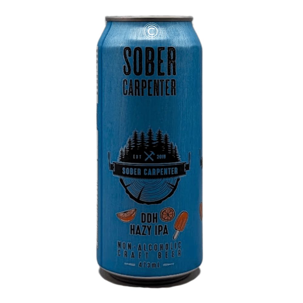 Double Dry-Hopped Hazy IPA Non-Alcoholic by Sober Carpenter, beer label