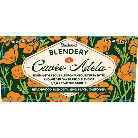 Beachwood Cuvee Adela Belgian Sour Ale by Beachwood Brewing, beer label