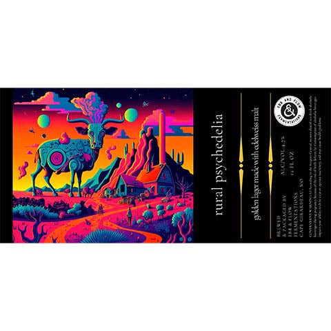 Ebb & Flow Rural Psychedelia Golden Lager by Ebb & Flow, beer label