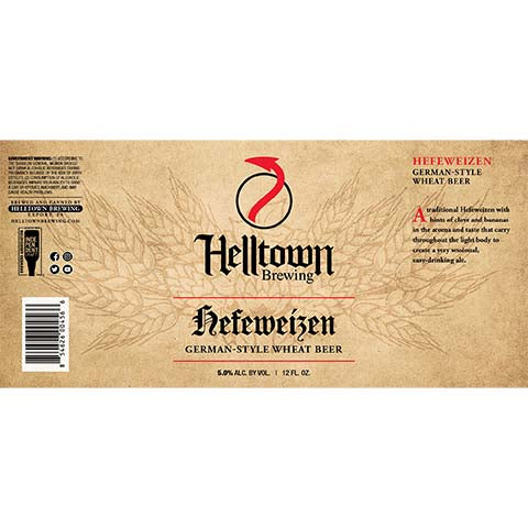 Helltown Hefeweizen by Helltown Brewing, beer label