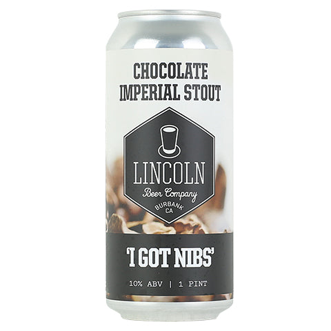 Lincoln I Got Nibs Imperial Stout by Lincoln Beer Company, beer label