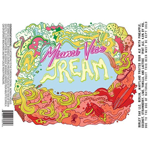 Burley Oak Miami Vice JREAM Sour Ale by Burley Oak Craft Brewery, beer label