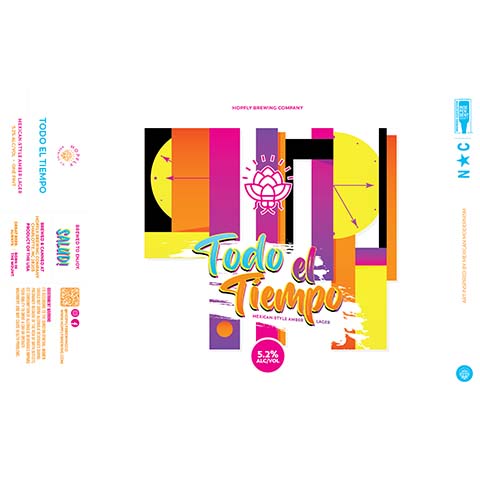 Hopfly Todo El Tiempo Amber Lager by HopFly Brewing Company, beer label