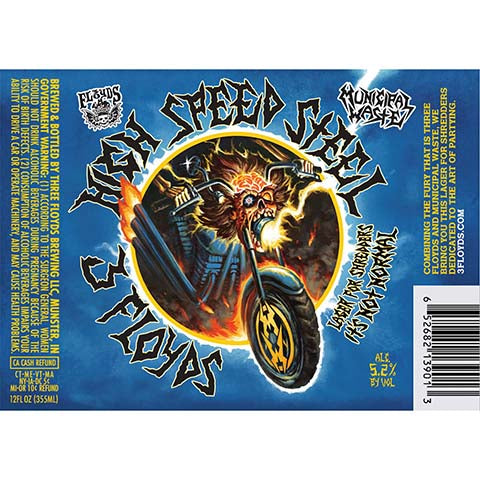 Three Floyds High Speed Steel Lager by Three Floyds Brewing Co, beer label