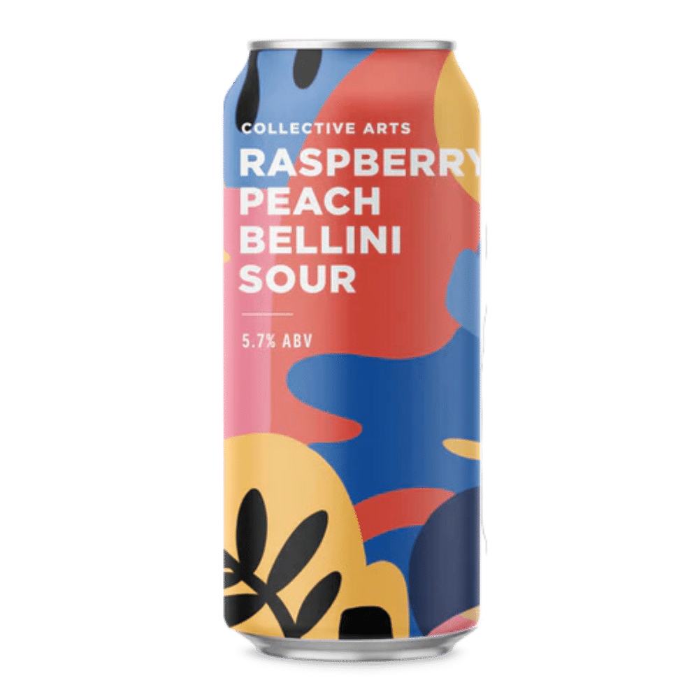 Raspberry Peach Bellini Sour by Collective Arts Brewing, beer label
