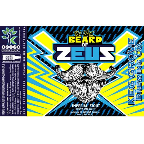Keg Grove By The Beard of Zeus Imperial Stout by Keg Grove Brewing Company, beer label