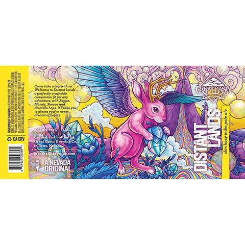 Great Basin Distant Lands Hazy IPA by Great Basin Brewing Co, beer label