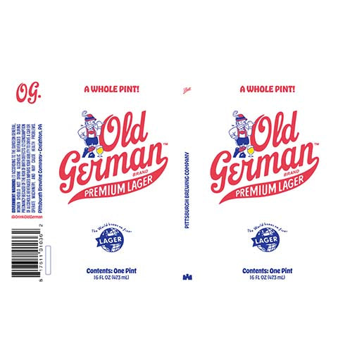 Pittsburgh Old German Premium Lager by Pittsburgh Brewing Co, beer label