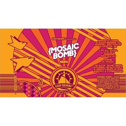 Sloop Mosaic Bomb NEIPA by Sloop Brewing, beer label