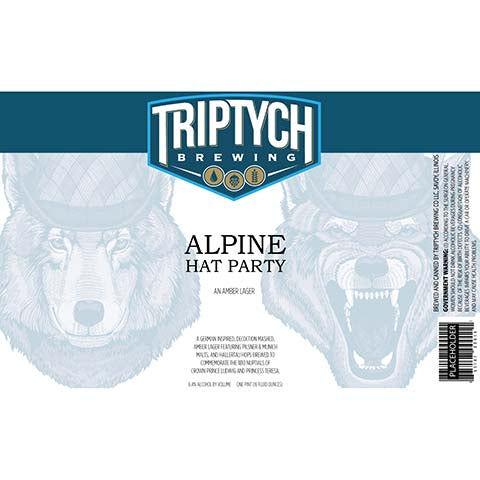 Triptych Alpine Hat Party Amber Lager by Triptych Brewing, beer label