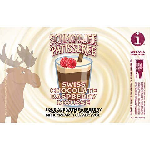 Imprint Schmoojee Patisseree Swiss Chocolate Raspberry Mousse Sour Ale by Imprint Beer Company, beer label