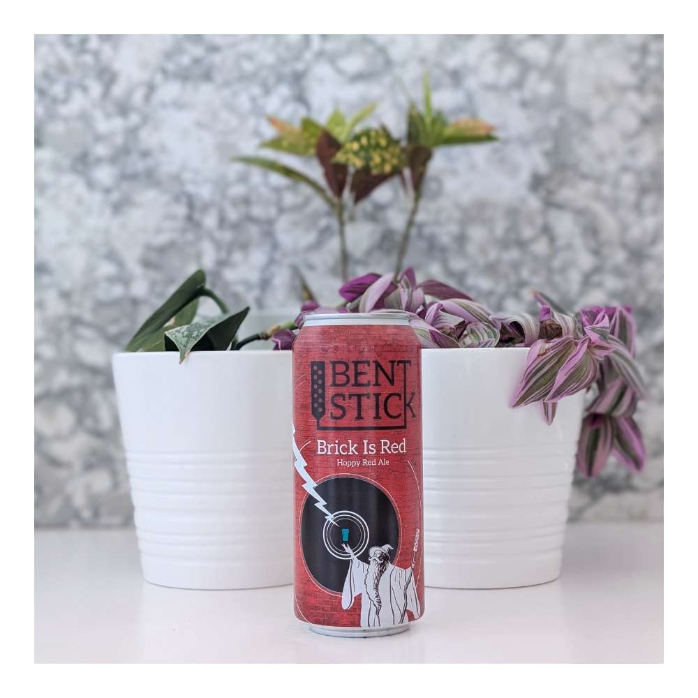 Brick Is Red Hoppy Red Ale by Bent Stick Brewing Co., beer label