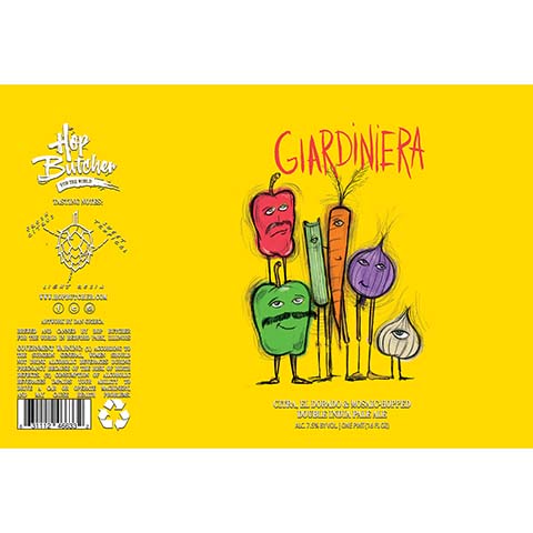 Hop Butcher Giardiniera DIPA by Hop Butcher For the World, beer label