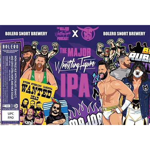 Bolero Snort The Major Wrestling Figure IPA by Bolero Snort Brewery, beer label