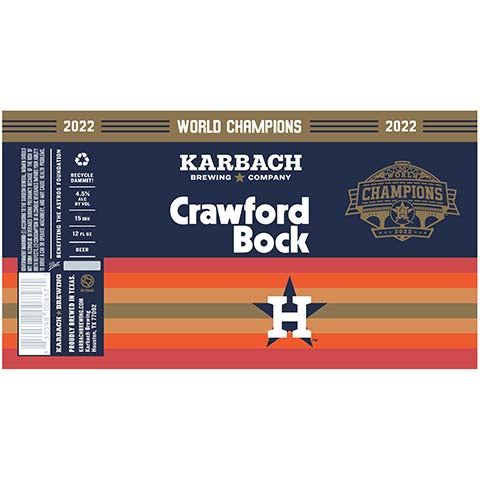 Karbach Crawford Bock by Karbach Brewing Co, beer label
