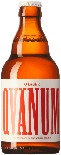 Q Lager by Qvänum Mat & Malt, beer label
