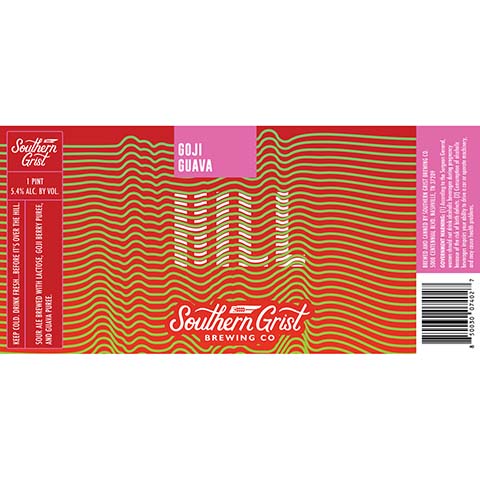 Southern Grist Goji Guava Hill Sour Ale by Southern Grist Brewing Company, beer label