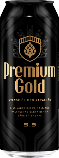 Premium Gold by Spendrups Bryggeri, beer label