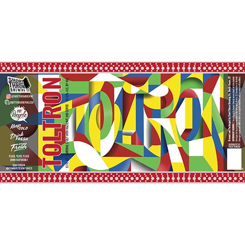Short Throw Toltron Imperial Stout by Short Throw Brewing Co., beer label
