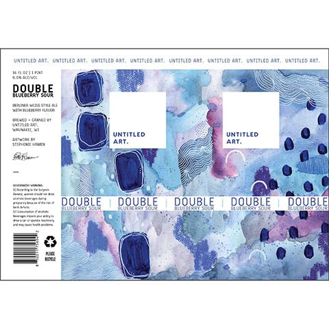 Untitled Art Double Blueberry Sour Ale by Untitled Art, beer label