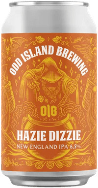 Hazie Dizzie by Odd Island Brewing, beer label