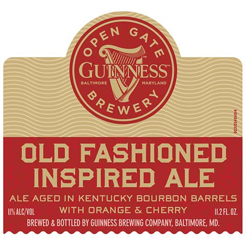 Guinness Old Fashioned Inspired Ale by Guinness, beer label