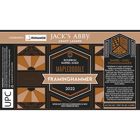 Jack's Abby Framinghammer Mapledoodle 2022 by Jack's Abby Brewing LLC, beer label