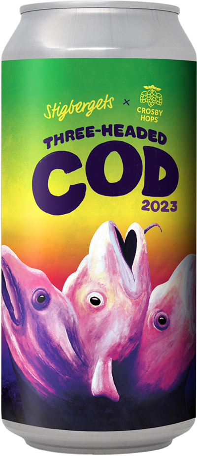 Three Headed Cod by Stigbergets Bryggeri, beer label
