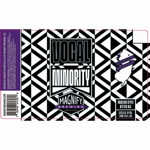 Magnify Vocal Minority English Style Bitter Ale by Magnify Brewing Company, beer label