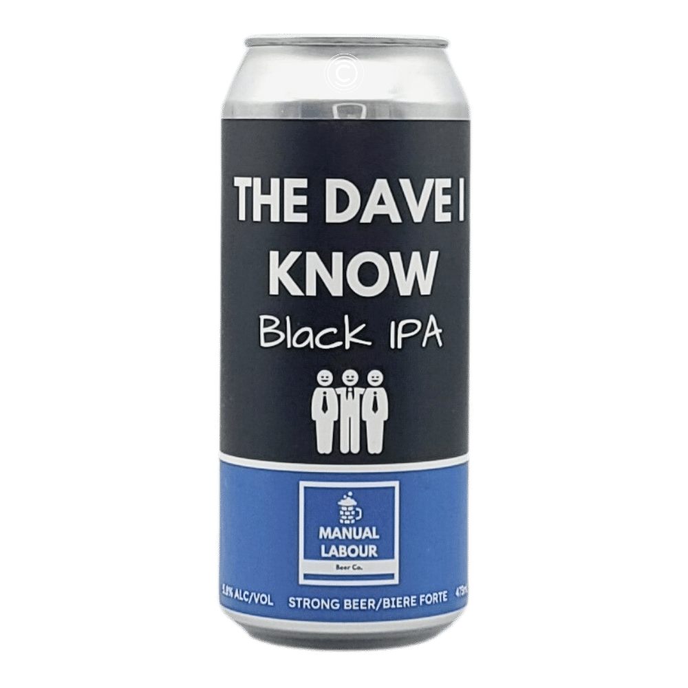 The Dave I Know - Black IPA by Manual Labour Beer Co., beer label
