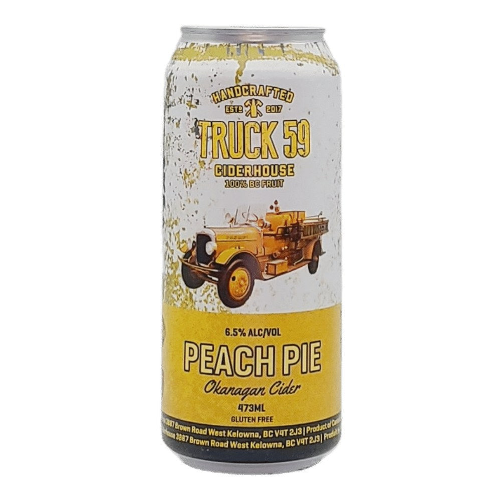 Peach Pie Okanagan Cider by Truck 59 Ciderhouse, beer label