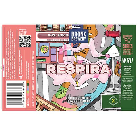 Bronx Respira Gose by Bronx Brewery, beer label