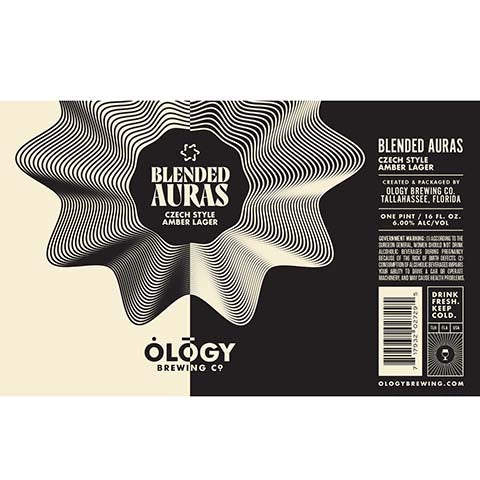 Ology Blended Auras Amber Lager by Ology Brewing Co, beer label