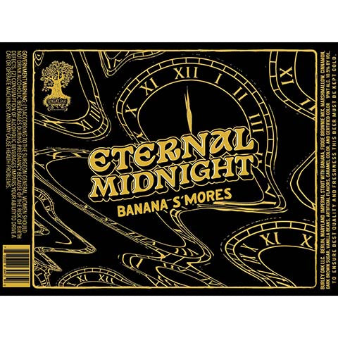 Burley Oak Eternal Midnight Banana S'mores Imperial Stout by Burley Oak Craft Brewery, beer label