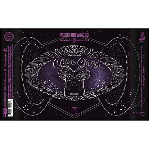Modist Brewing Olde Omen Dark Lager by Modist Brewing Company, beer label