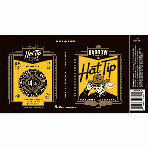 Barrow Hat Tip Wheat Beer by Barrow Brewing Company, beer label