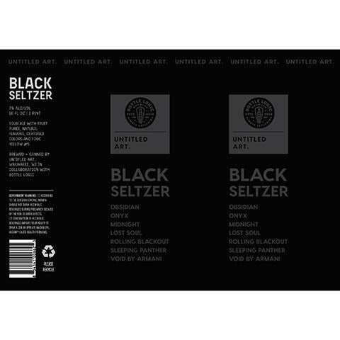 Untitled Art Black Seltzer by Untitled Art, beer label