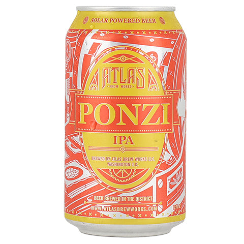 Atlas Brew Works Ponzi IPA by Atlas Brew Works, beer label