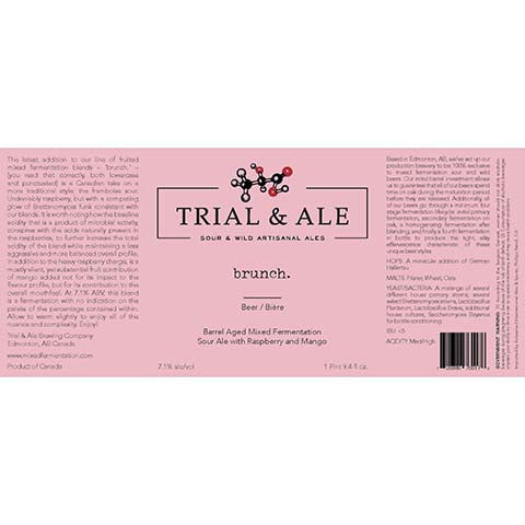 Trial & Ale Brunch Sour Ale by Trial & Ale Brewing Company, beer label