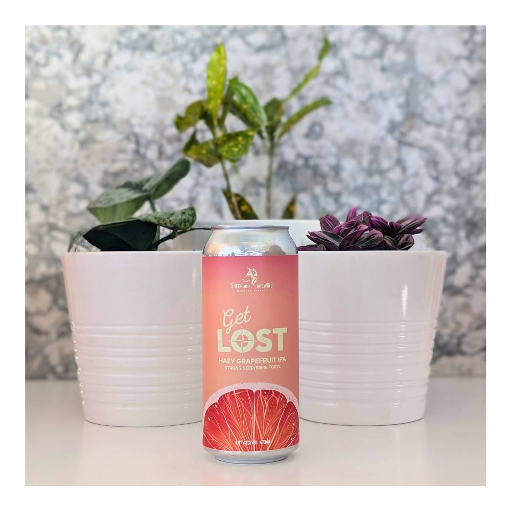 Get Lost Hazy Grapefruit IPA by Sheepdog Brewing, beer label