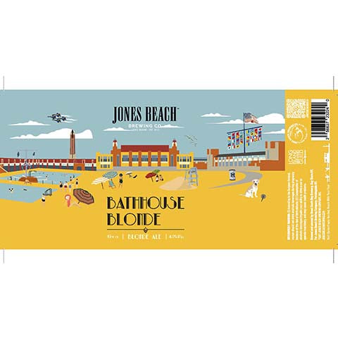 Jones Beach Bathhouse Blonde by Great South Bay Brewery, beer label